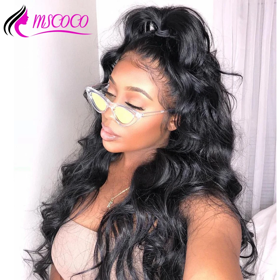 

Glueless Lace Closure Human Hair Wigs 4x4 Closure Lace Wig Brazilian Hair Body Wave Lace Wig Pre Plucked 10 -24 inch Mscoco