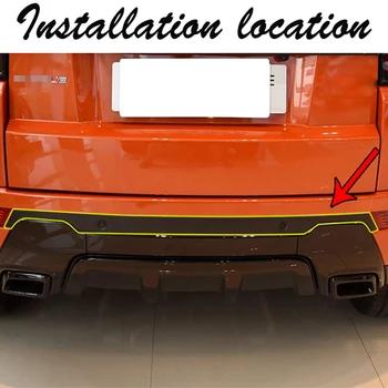 

Glossy Black and Silver ABS Rear Tail door Decoration Strips Trim For Land Rover Range Rover Evoque 2016-2018 Car Accessories