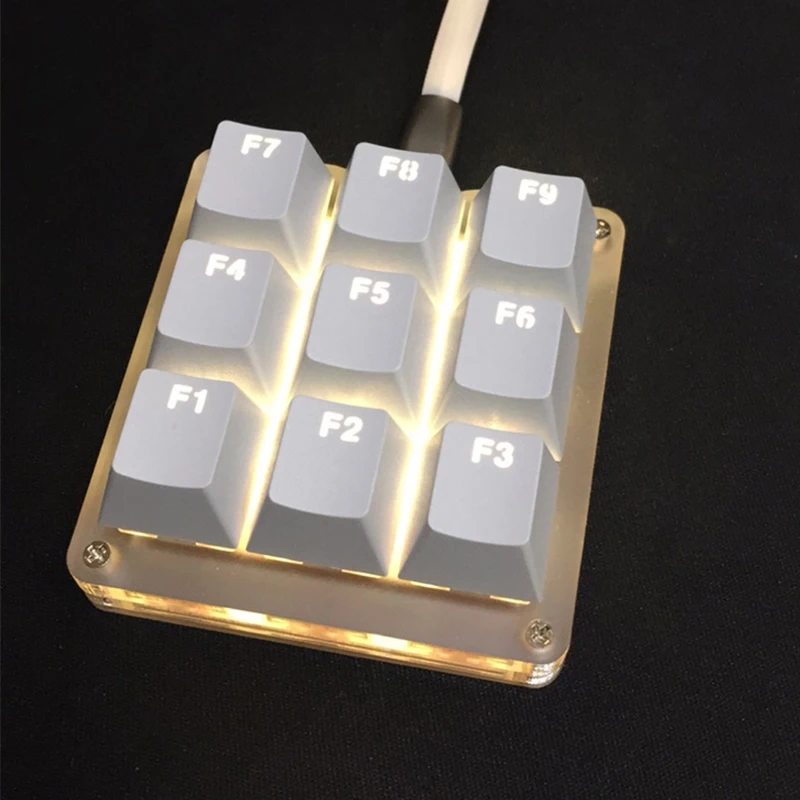 9 клавиш мини игровая клавиатура определенная Механическая RGB для рисования