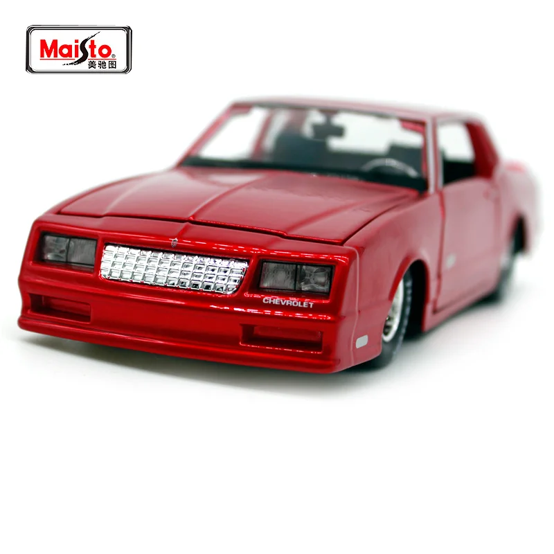 Maisto 1:24 1986 Chvrolet Monte Carlo SS переоборудованный автомобиль с автомобилями литая модель автомобиля игрушка Новинка в коробке Red32530