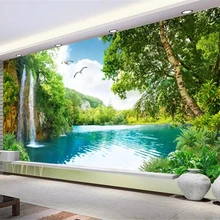 Beibehang настроить любой размер 3D настенные фрески обои гостиной, современная мода природа водопад пейзаж дерево 3d обои