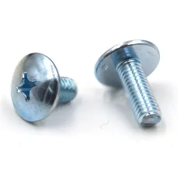 

M3 Phillips Screws Truss Screw Big Round head Bolts Galvanized 100Pcs