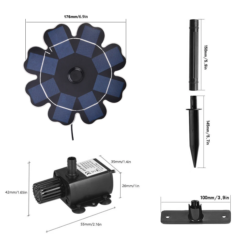 2,5 Вт Садовый Солнечный фонтан насос солнечная панель фонтан Садовый пруд фонтаны и птичьи ванны украшения открытый погружной фонтан