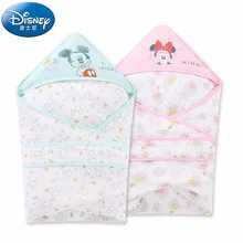 Disney 90*90 см детское полотенце для ванной с капюшоном Etamine, халат для девочки для младенцев, детское хлопчатобумажное одеяльце