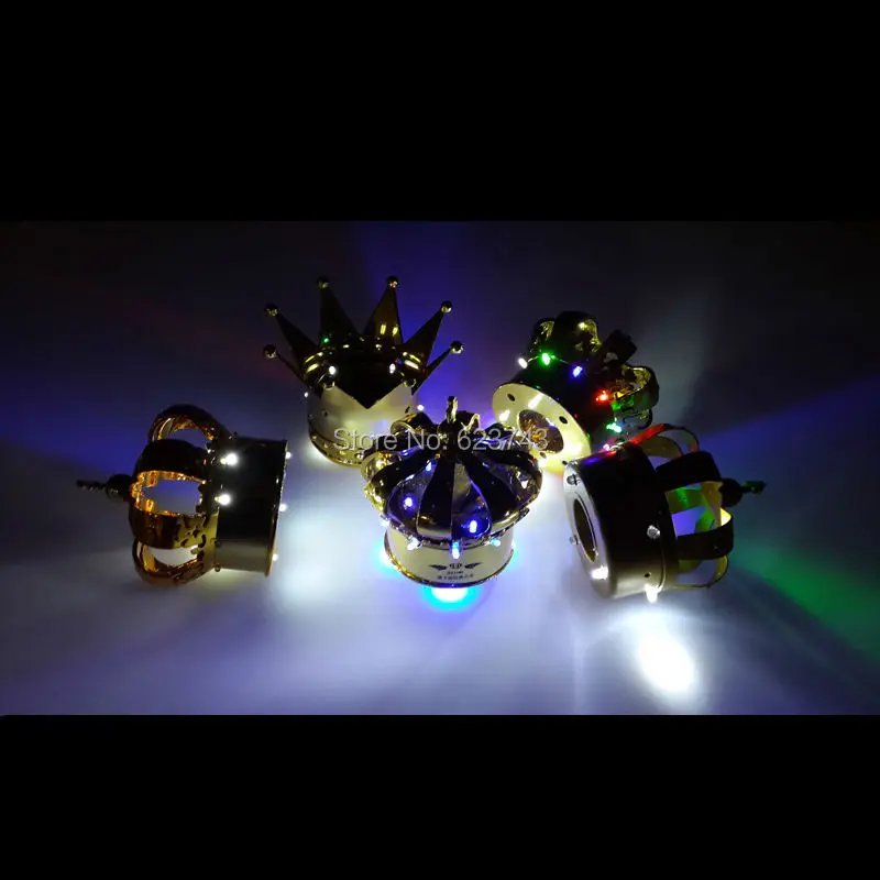 8Pcs/Lot Colorful LED illuminated Champagne Crown of Cold Fireworks Replacement Luminous Crown Head LED Night light Wine holder