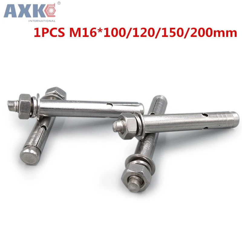 

AXK 1PCS-M16 304 Stainless Steel Expansion Bolts,Screws M16*100/120/150/200mm