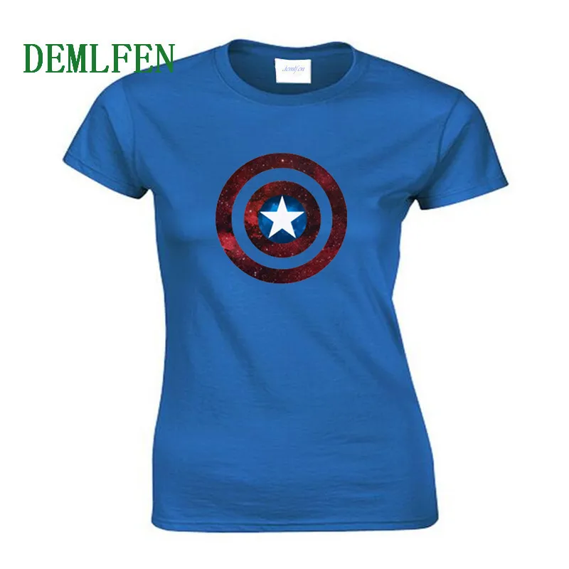 Щит космическая футболка Капитан Америка щит Civil War тройники футболки с 3D-принтом женщин Marvel Мстители железные топы футболки для девочек