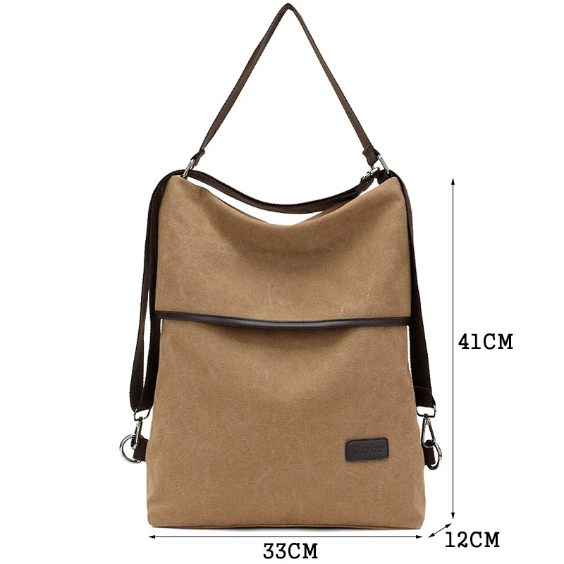  Fashion Women Backpack Simple Canvas Backpack Large Capacity Bookbag Waterproof Anti Theft Travel B - 32924997626