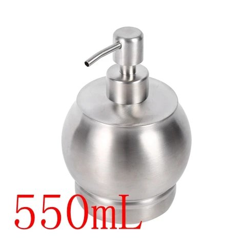 550 мл 800 мл дозатор для мыла из нержавеющей стали бутылка для лосьона для кухни бутылка для лосьона для ванной - Цвет: 550mL