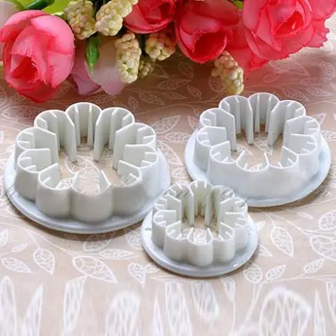 

3PCS 3D Peony Flower Petals Embossed Silicone Mold Relief Fondant Cake Decorating Tools Chocolate Gumpaste Candy Clay Moulds