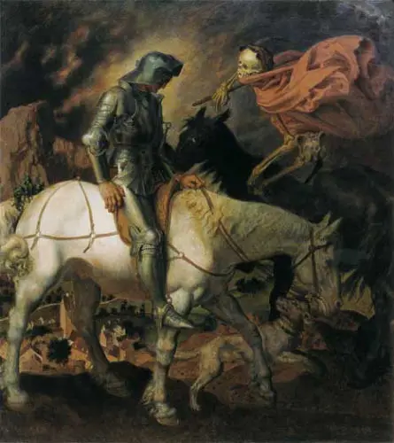 Картина маслом repro theolor Baierl Don Quixote Knight and Death | Дом и сад