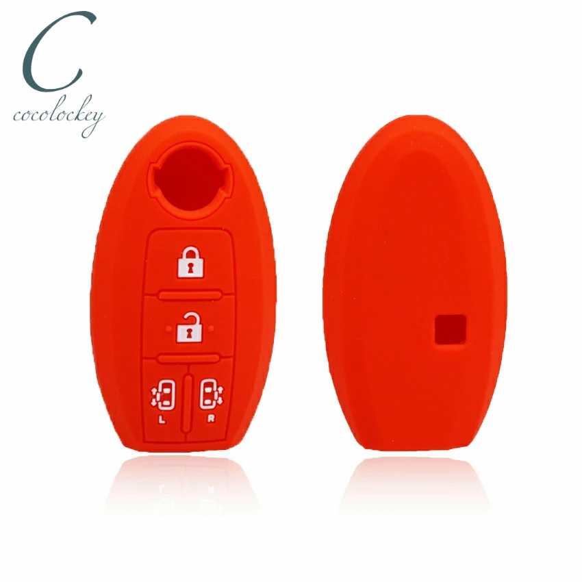 Cocolockey автомобильный чехол для ключей силиконовый nissan jdm e51 elgrand Smart Key 4 кнопки 2005 2011