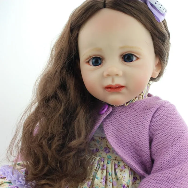 Soft Silicone 24 Inch 60cm Newborn Baby Toys Collectible Reborn Babies Doll Fashion Girl Doll Kids