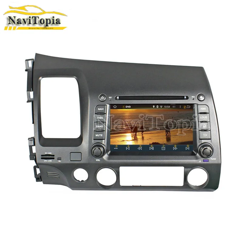 Top NAVITOPIA 4G RAM 64G ROM PX6 Android 9.0 Car DVD Multimedia Player GPS Navigation for Honda Civic left driving 2006-2011 16