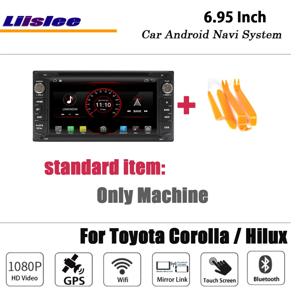 Liislee Android 8,1 для Toyota Corolla/Hilux для стерео-Радио автомобильной видеокамера BT Wi-Fi Carplay gps навигационная карта навигации Системы мультимедиа