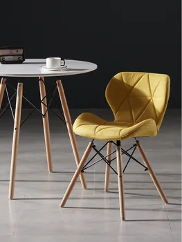 

Sweden Design Chair with Faux Leather Upholstery / Wood Legs of Beech
