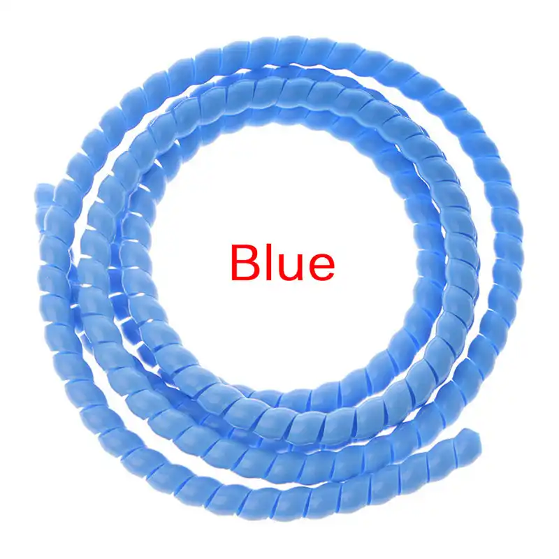 1m 10mm//14mm Spiral Wire Organizer Wrap Tube Flame retardant Cable Casing SleeON