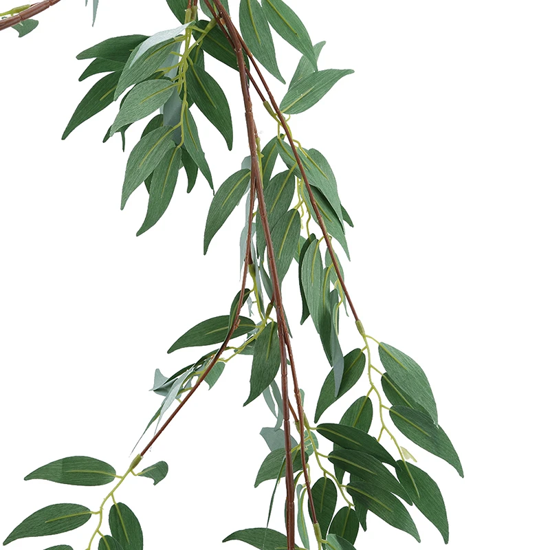 170cm Home Decoration Artificial Flower Willow Branches Rattan Fake Green Leaves Wedding Wall-mounted Willow Rattan Decoration
