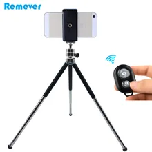 Metal Mini Tripod With Phone Holder Bluetooth Remote For Iphone Xiaomi Samsung Android Phones Tripod For Gopro DV Cameras Video