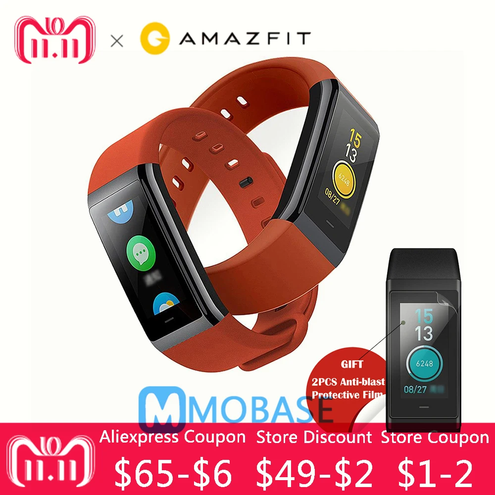 

Amazfit Cor 2 Bluetooth Smart Bracelet 5ATM Waterproof 2.5D Color IPS 316L Stainless Steel Frame