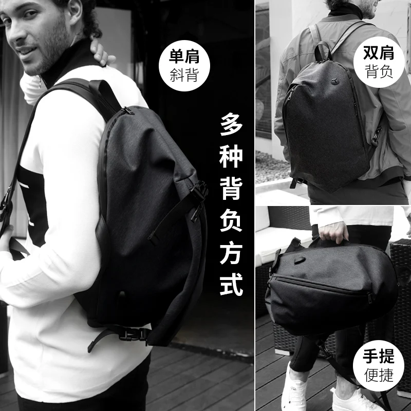

Recreational Multi-functional Shoulder Inclined Bag Large Capacity Schoolbag for Men Student bag Sports