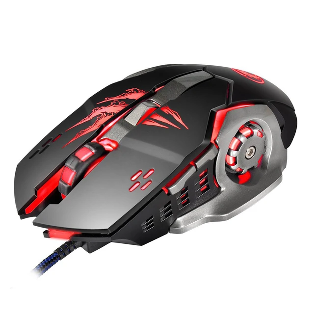 Best Offers APEDRA A8 3200DPI USB Optical Mouse 6 Button Computer Pc Mouse Wired Gaming Mouse for CS DOTA LOL Gamer Professional Gaming Mice