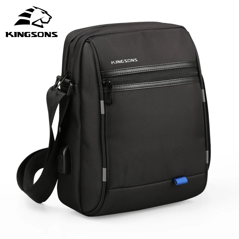 Kingsons الرجال حقيبة ساع للماء الرجال المدرسة الأعمال حمل مقبض حقيبة 9.7 بوصة الأزياء الكتف Crossbody أكياس