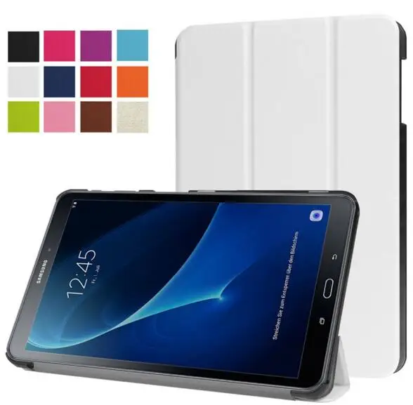 Для samsung Galaxy Tab 10,1 Smart Cover тонкая магнитная подставка кожаный флип чехол с сна T580 T585