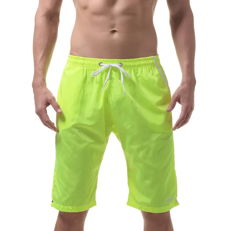 

Men Solid Color Half Pants Simple Soft Breathable High Elastic Waist Shorts for Summer QL Sale