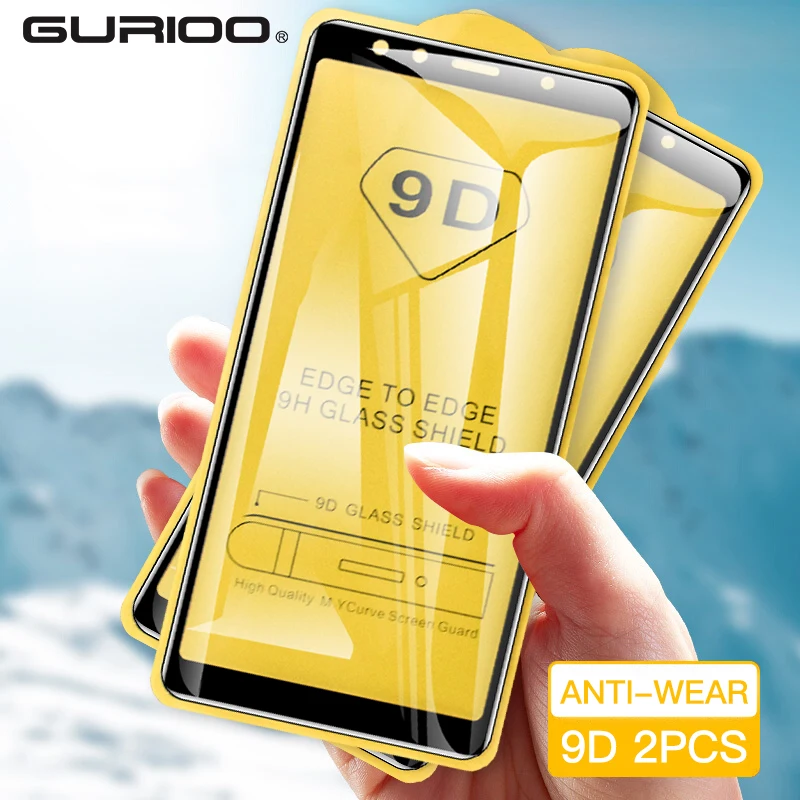 2 шт. 9D закаленное стекло для Samsung Galaxy A3 5 7 8 2018 A7 Plus A8 Star J260 3 4 6 Core тонкая защита
