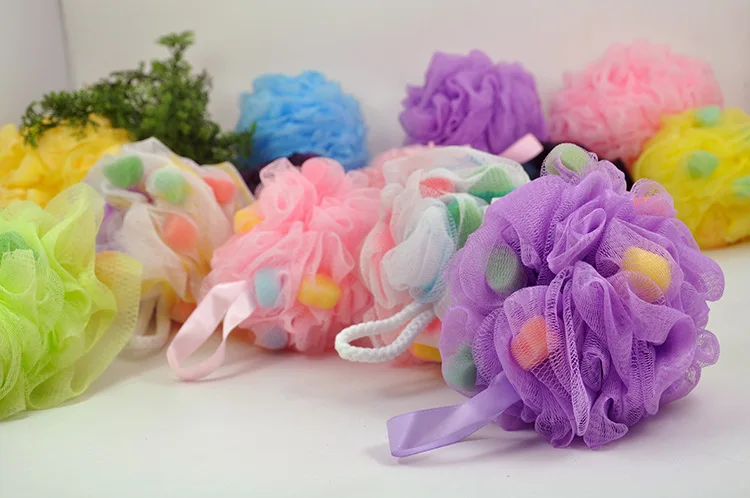 

Big Bubble Super soft Shower Sponges Exfoliation Body Puffs Shower Puff Bath Scrubbers Bath Ball Assorted Colors High quality