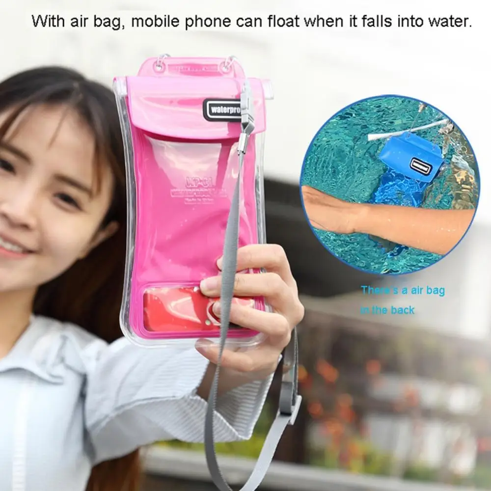 Водонепроницаемая водонепроницаемая сумка для мобильного телефона, чехлы для плавания с воздушным шаром, чехол с ремешком для спорта на открытом воздухе, Подводный Плавающий чехол для телефона
