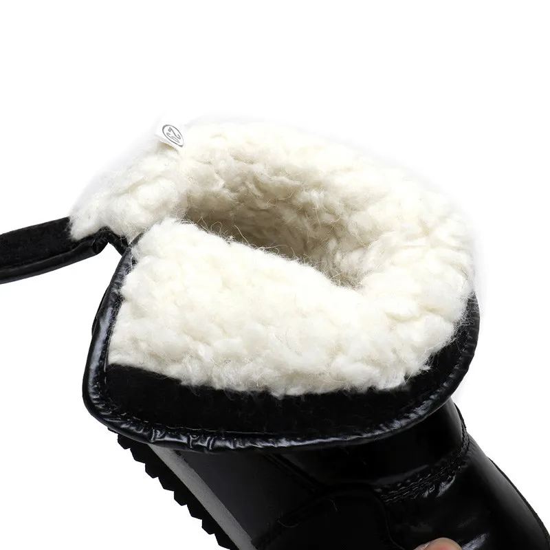 2018 новые детские зимние сапоги теплые зимние сапоги с кроликом модная плюшевая детская обувь водонепроницаемые кроссовки Ботинки martin для