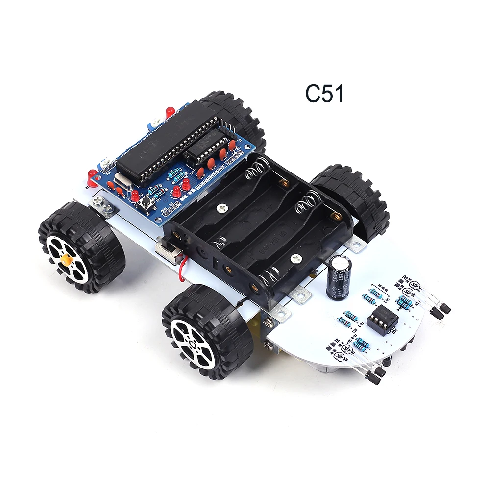 D2-1 D2-6 C51 DIY Набор интеллектуальная линия слежения умный автомобиль набор 51 MCU Электронный патруль автозапчасти DIY отслеживающая машина