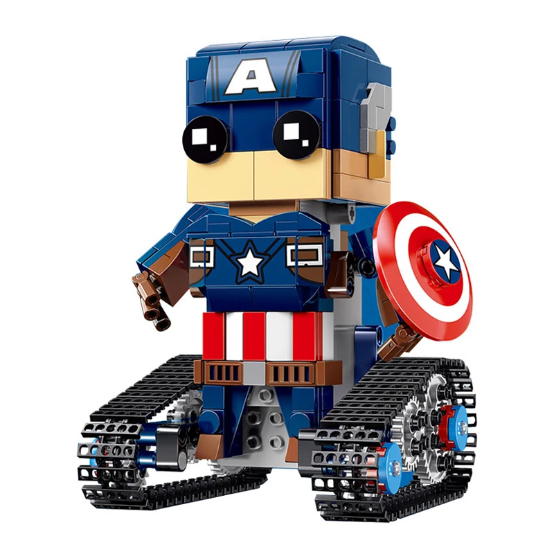 

Diy Marvel Super Hero Captain America Remote Control Walking Robot Model Building Blocks Toys Compatible with Legoingly kid Gift