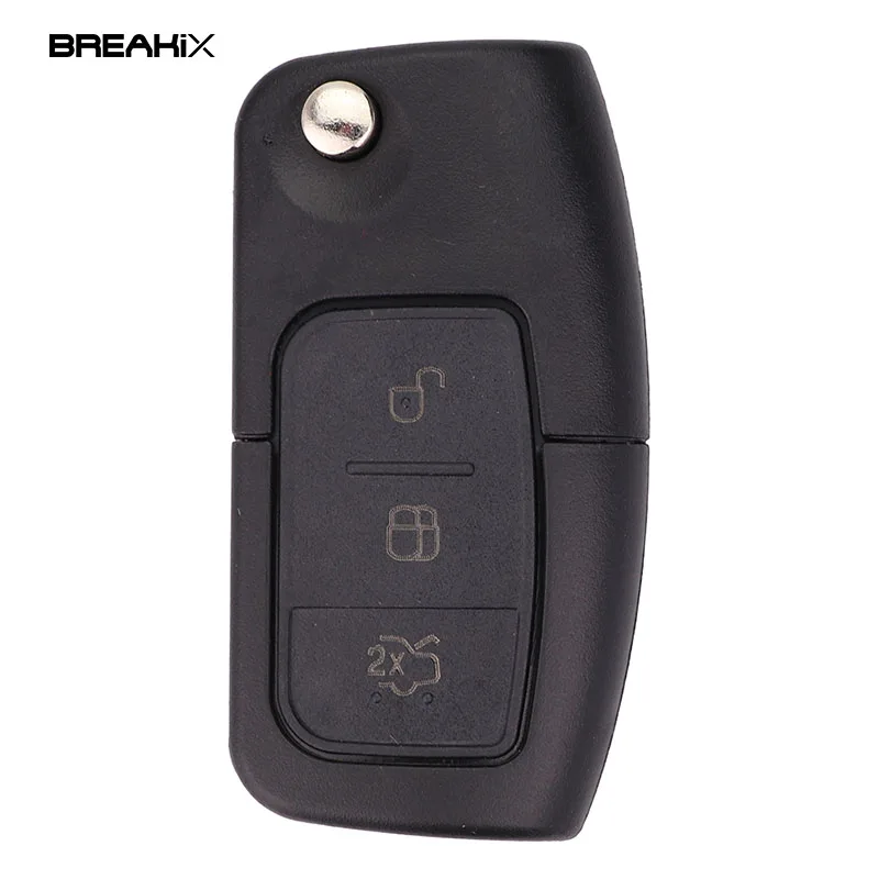 Breakix Car Keys 3 Button Flip Key Shell For Ford Fiesta Focus Ecosport