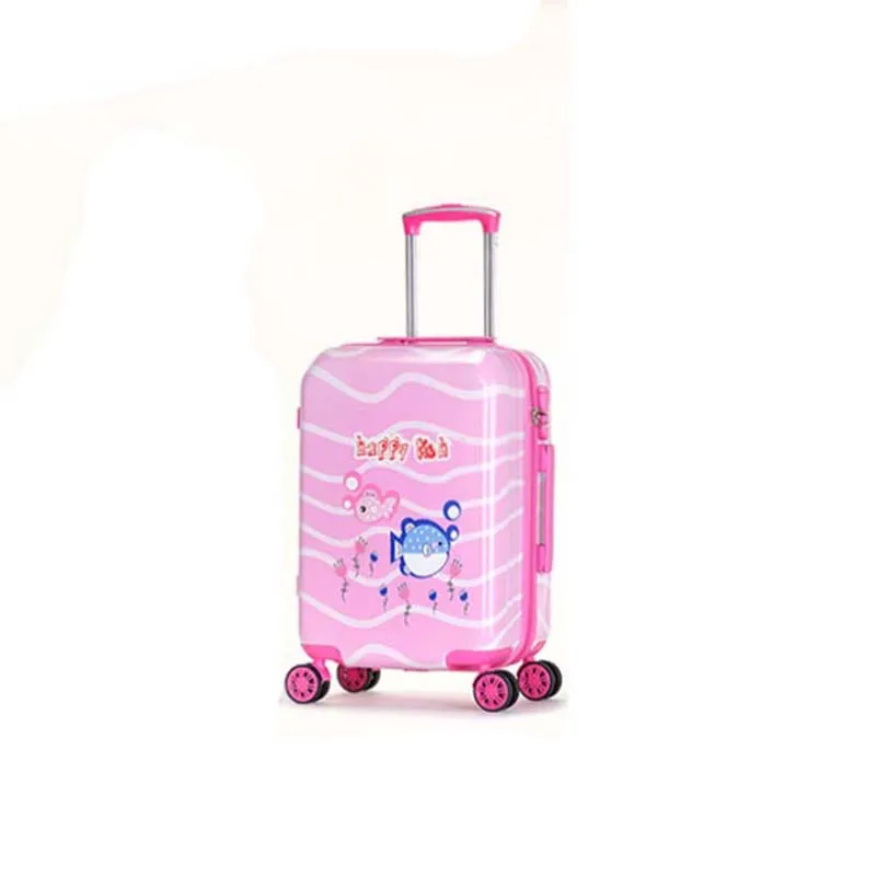 LeTrend милый мультяшный Детский чемодан на колёсиках, чемодан на колесиках для студентов, тележка 19/20 дюймов, дорожная сумка - Цвет: style 2