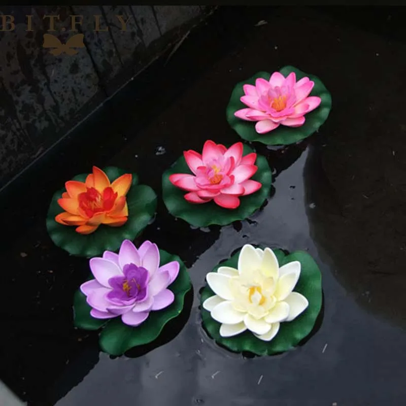 5 шт. искусственные лотосы для украшения дома 10 см|pool decorations|artificial lotuswedding garden |
