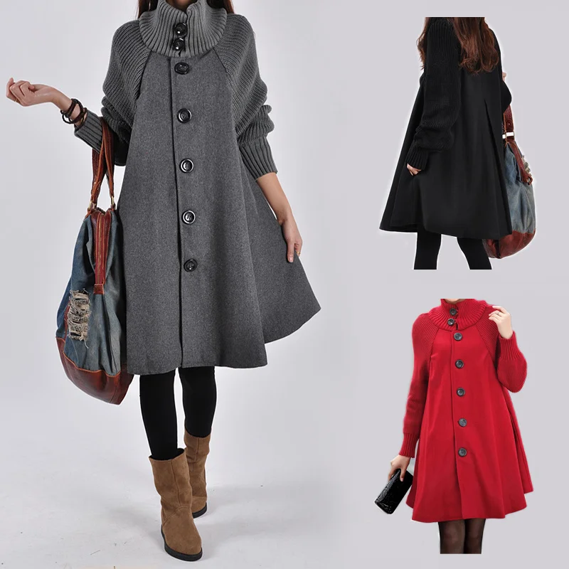 

Women's coat maternity clothing Autumn Winter Plus Size Pregnancy Women Jackets Long Loose knitting clothing Women cloak