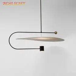 Постсовременный минималистичный лаконичный светодиодный подвесной светильник дизайнерский ресторан столовая студия подвесные