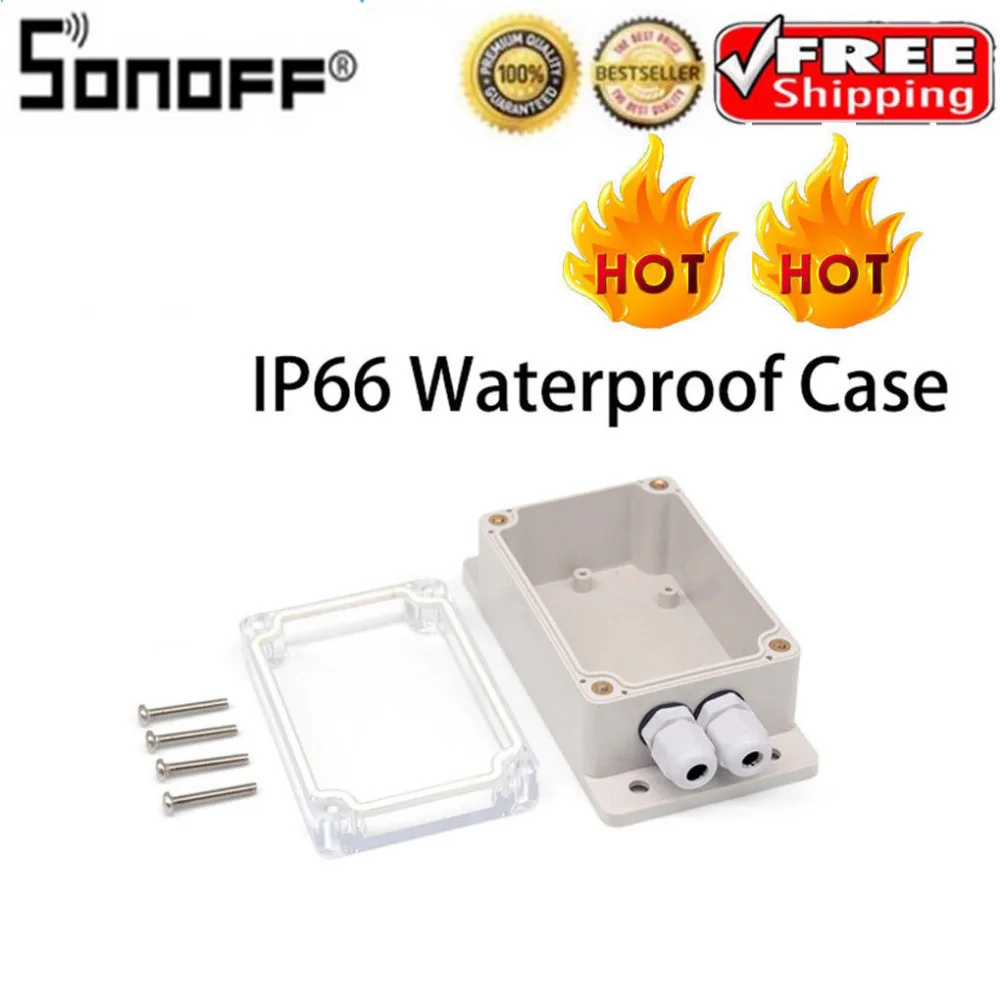 

Sonoff IP66 Waterproof Cover Case for Sonoff Basic/RF/Dual/Pow/TH16/Pow R2/G1 Smart Home Automation