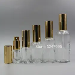 10 шт. 20 шт. 5ml10ml15ml20ml30ml50ml100ml Стекло духи с распылителем, ясно пустые косметические тонер Вышивка Крестом Пакет, косметические