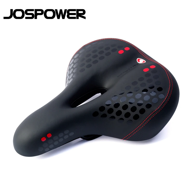 

JOSPOWER Bicycle Saddle With Tail Light Thicken Widen MTB Bike Saddle Soft Comfortable Hollow Cycling Saddle Sillin Bicicleta