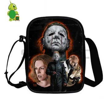 

Horrible Halloween Michael Myers Mini Messenger Bag Women Men Crossbody Handbag Kids Daily Shoulder Bags Phone Storage Bag