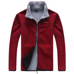 Весна 2019, Мужская комбинированная двухцветная Флисовая теплая флисовая куртка с флисовым воротником