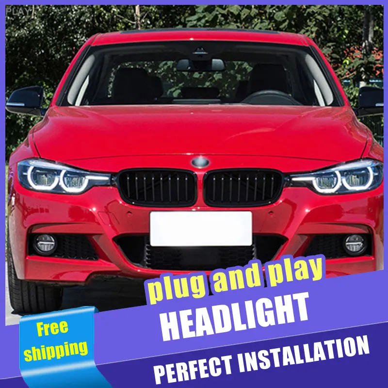 2 шт. автомобильный стиль светодиодный фары для BMW 3 серии F30 12-16 для F30 Головной фонарь светодиодный DRL Объектив двойной луч H7 HID Xenon bi xenon объектив