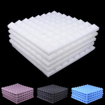 

5pcs Soundproofing Foam Studio Acoustic Sound Treatment Absorption Wedge Tile Bar KTV Wall Noise Insulation Sponge 50x50x5cm