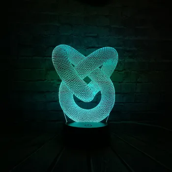 

Abstract Geometrical Artistic 3D LED USB Lamp Creative Artistic Fashion Night Light Ring Love Design Home Decoration Bulb RGB