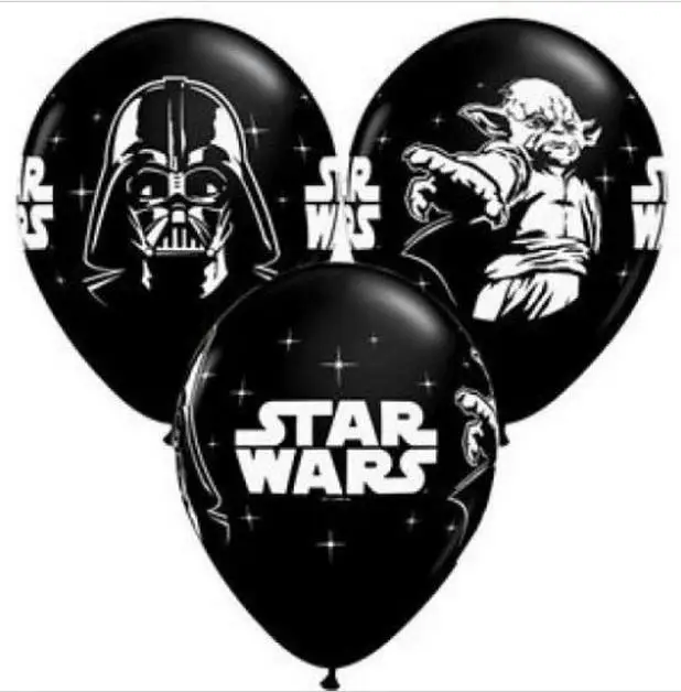 10pcs/Lot Black Star Wars Latex Balloon