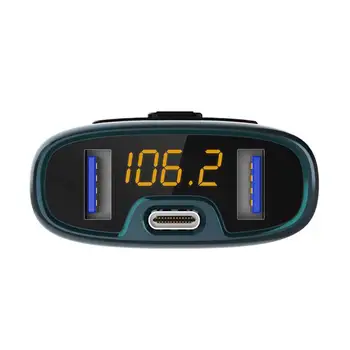 

Car Audio MP3 Player FM Transmitter Aux Modulator Bluetooth Handsfree Car Kit with Quick Charge Dual USB Car Charger